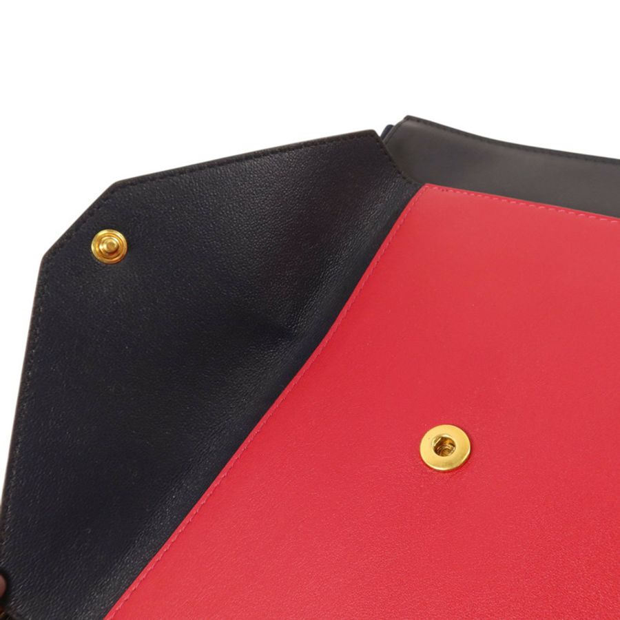 CELINE 牛皮皮革Clutch Bag金扣手拿包-14