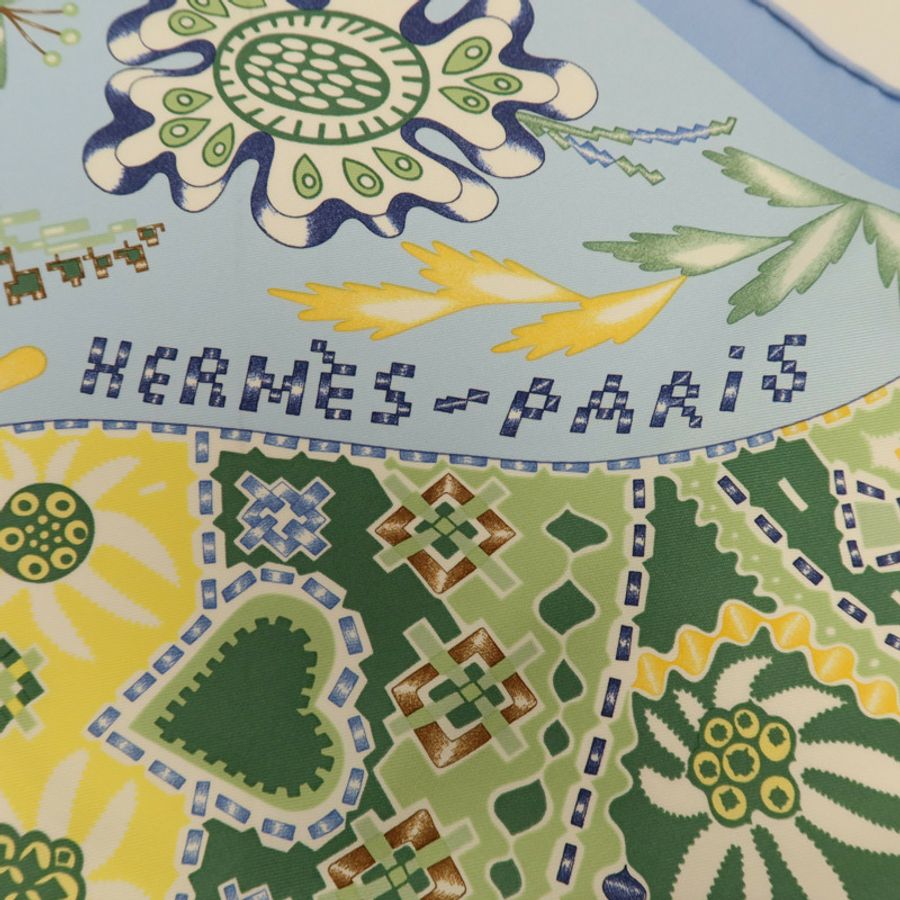 HERMES 絲質Scarf 40x40cm絲巾-5