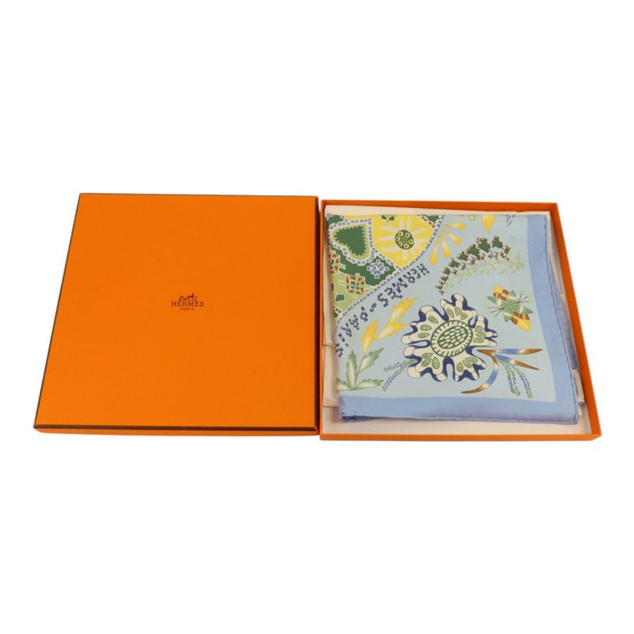 HERMES 絲質Scarf 40x40cm絲巾-7