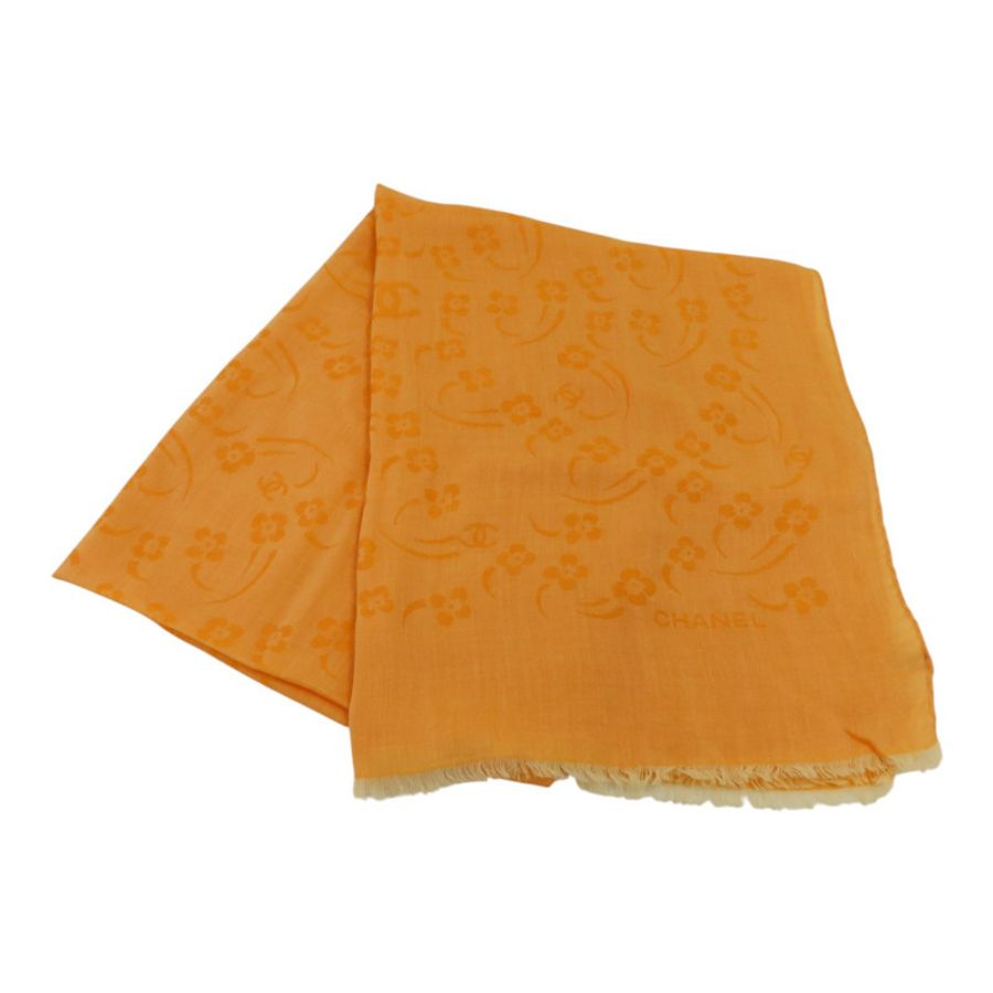 CHANEL 羊絨/絲質Scarf 185x70cm絲巾-4