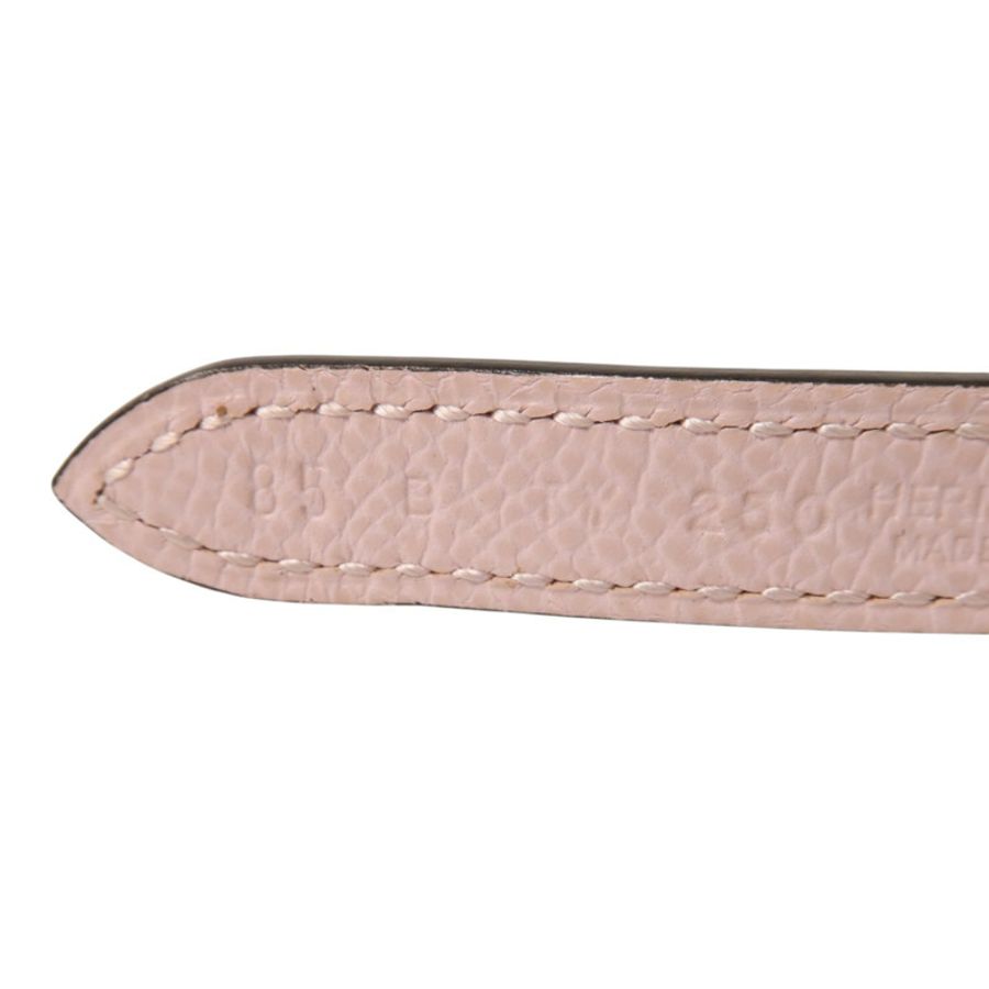 HERMES Epsom皮革H Torsade Buckle Reversible Belt 85cm金扣皮帶Mauve Pale/Gold-4