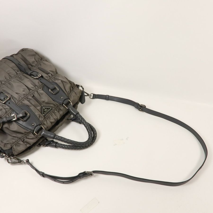 PRADA 尼龍Tessuto Gaufre手挽肩背兩用袋-7