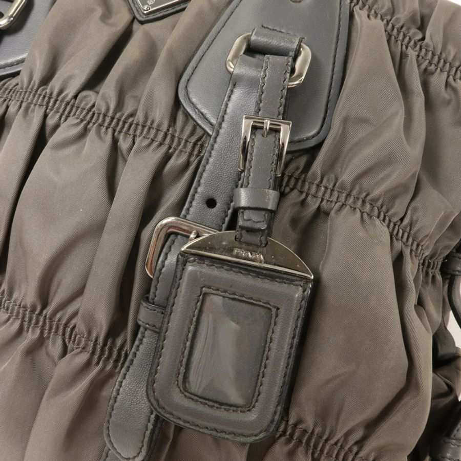 PRADA 尼龍Tessuto Gaufre手挽肩背兩用袋-8