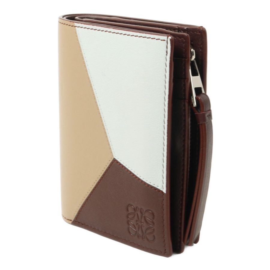 LOEWE 牛皮皮革Puzzle Slim Compact Wallet錢包-2