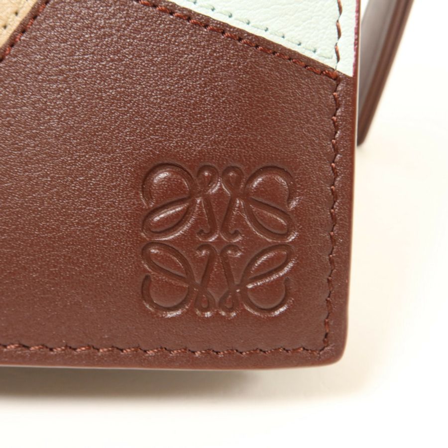 LOEWE 牛皮皮革Puzzle Slim Compact Wallet錢包-11