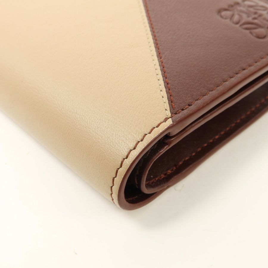 LOEWE 牛皮皮革Puzzle Slim Compact Wallet錢包-12