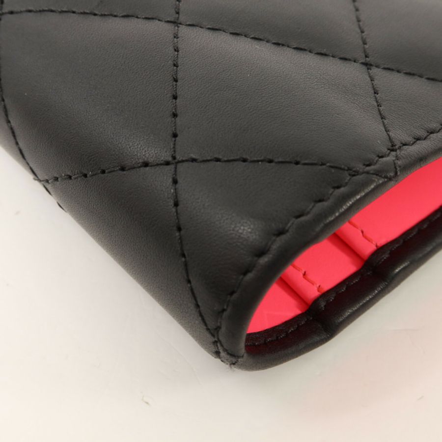 CHANEL 牛皮皮革Cambon Long Wallet長錢包-14