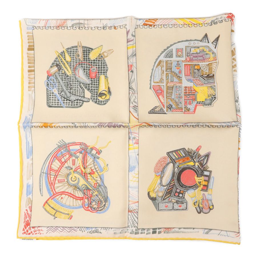 HERMES 絲質Scarf絲巾-3