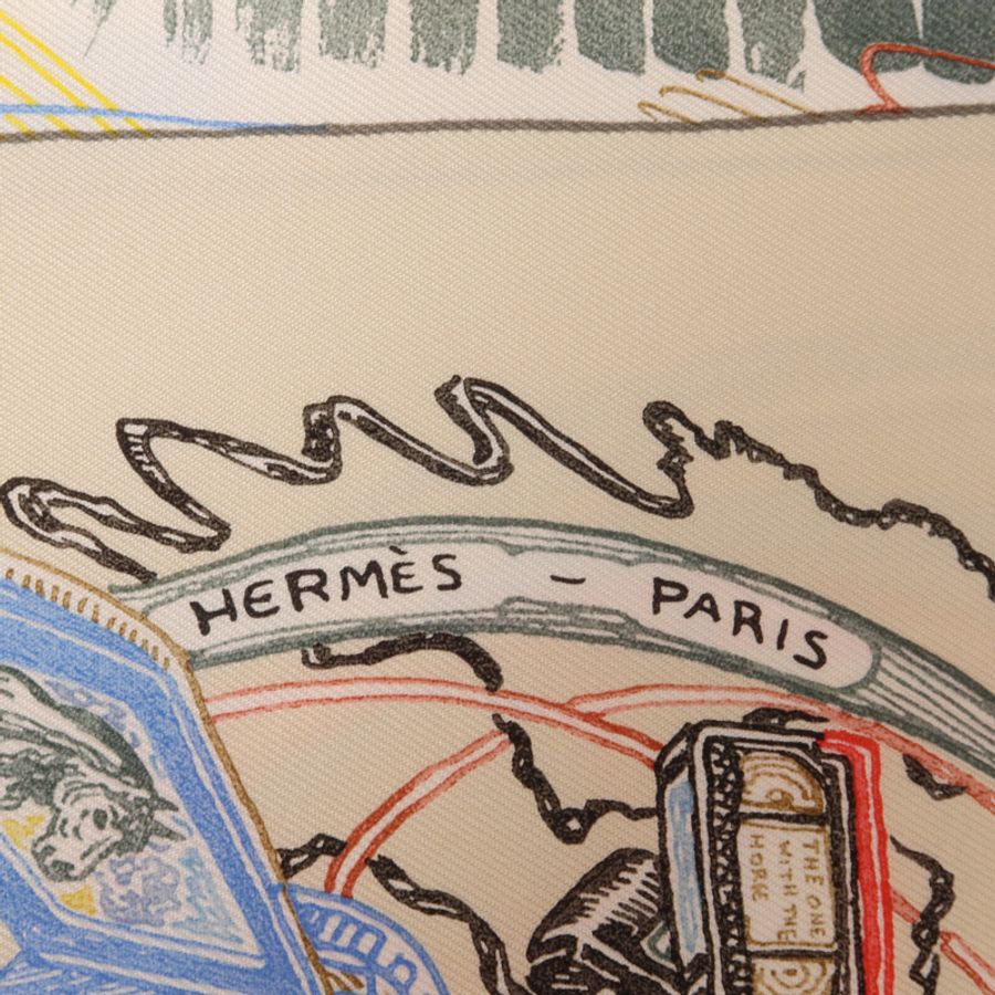 HERMES 絲質Scarf絲巾-6