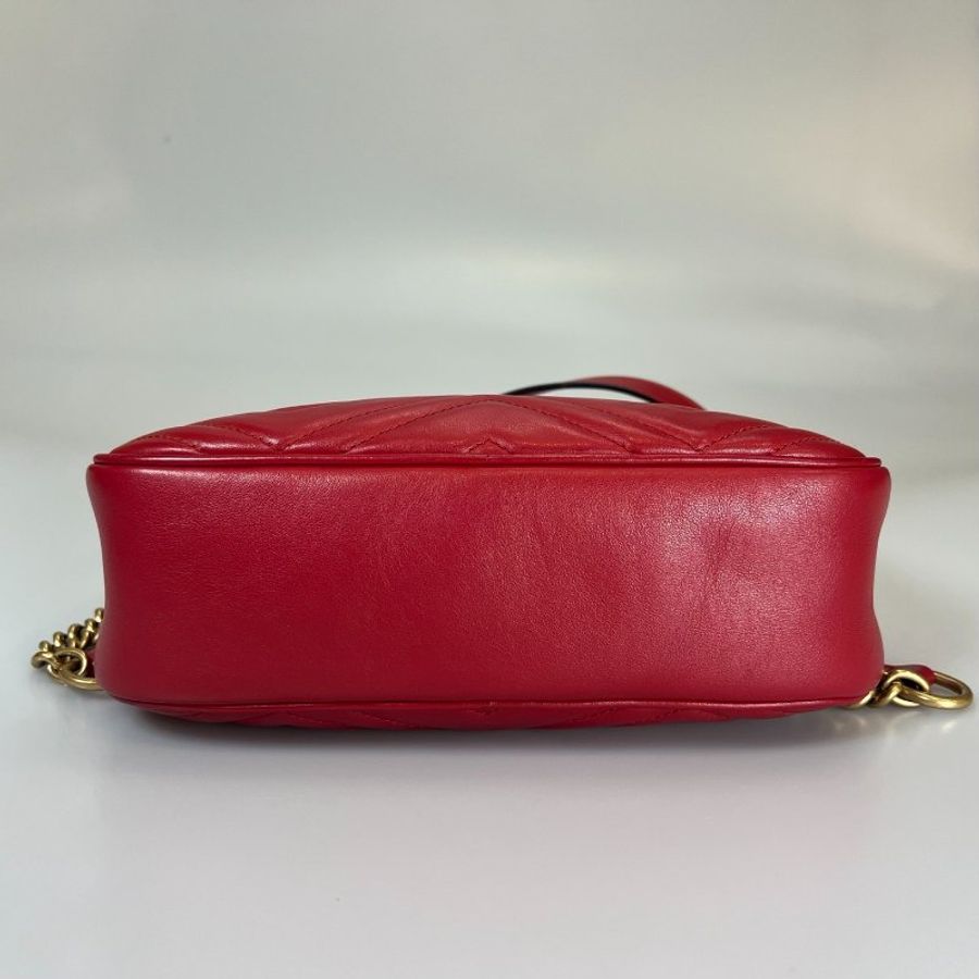 GUCCI 447632紅Marmont相機包 24CM-4