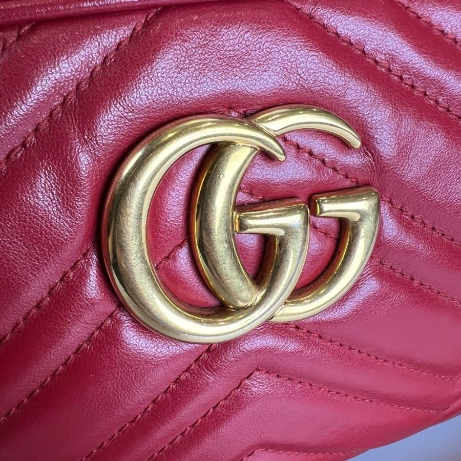 GUCCI 447632紅Marmont相機包 24CM-6