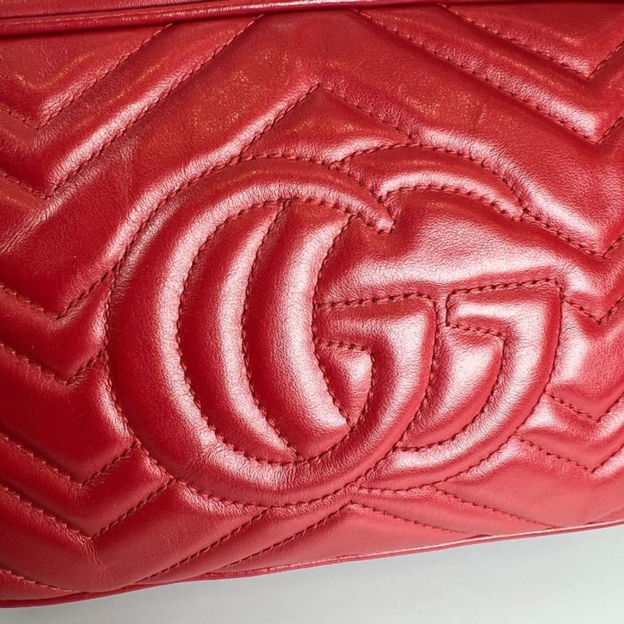 GUCCI 447632紅Marmont相機包 24CM-7