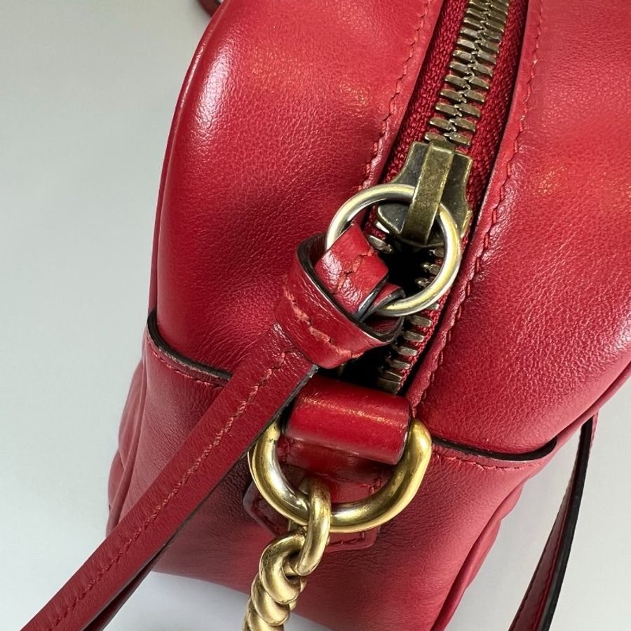 GUCCI 447632紅Marmont相機包 24CM-8