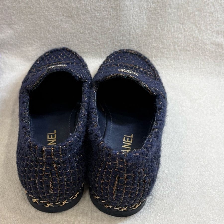 香奈兒CHANEL 粗花呢樂福鞋 36.5碼-3
