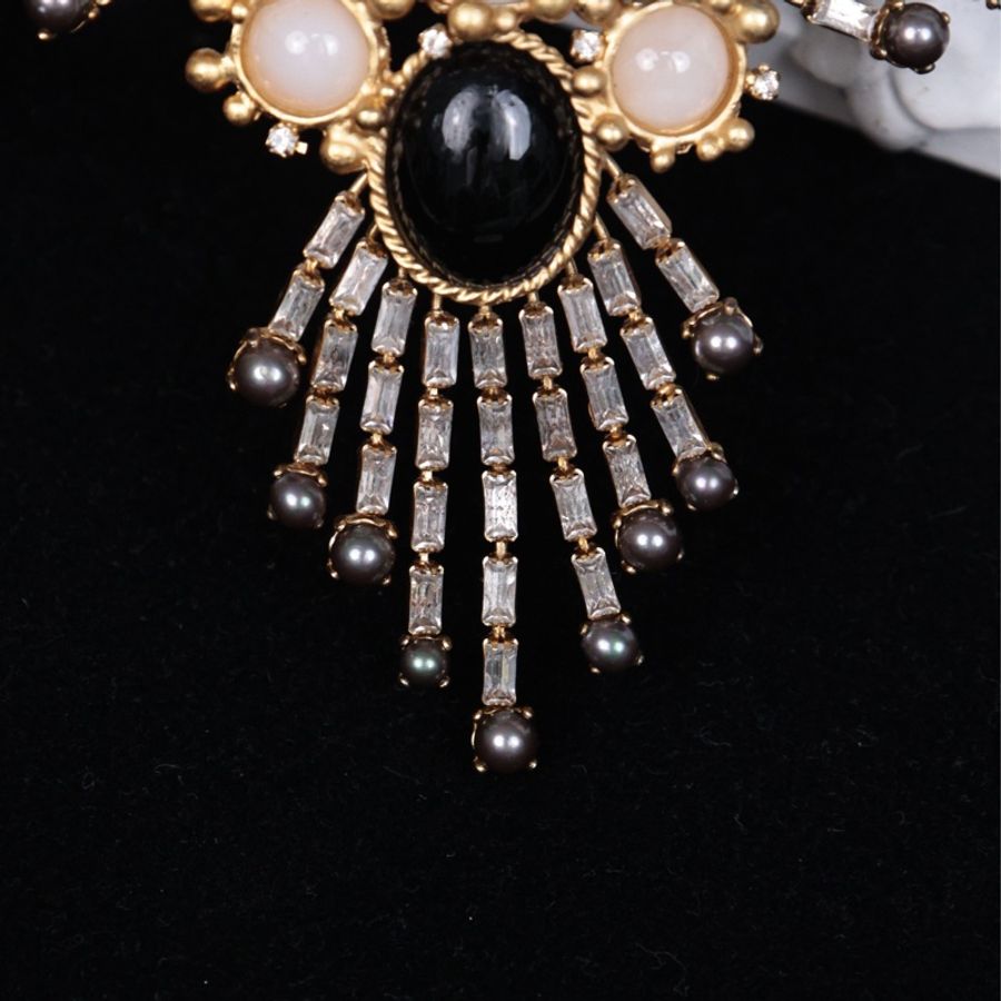 Chanel  01年重工琉璃方钻星芒胸针-7