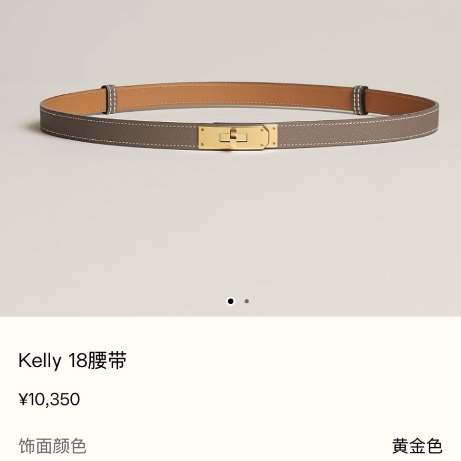 HERMES KELLY 18 ETOUPE /(大象灰金扣）-0