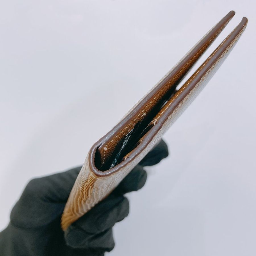 TW4895  Hermes 愛馬仕 蜥蜴皮長款錢包 Bearn Long Wallet Lizard Skin Brown x PHW #Square I-7