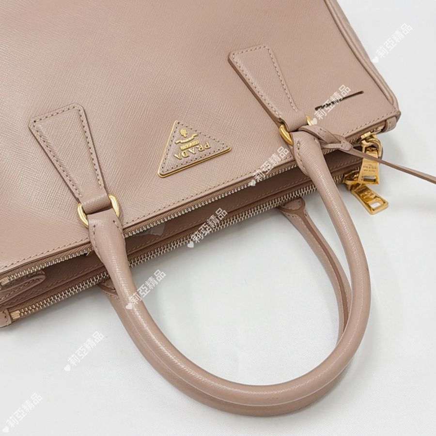 莉亞精品♡ Prada 藕粉殺手包 二手-11