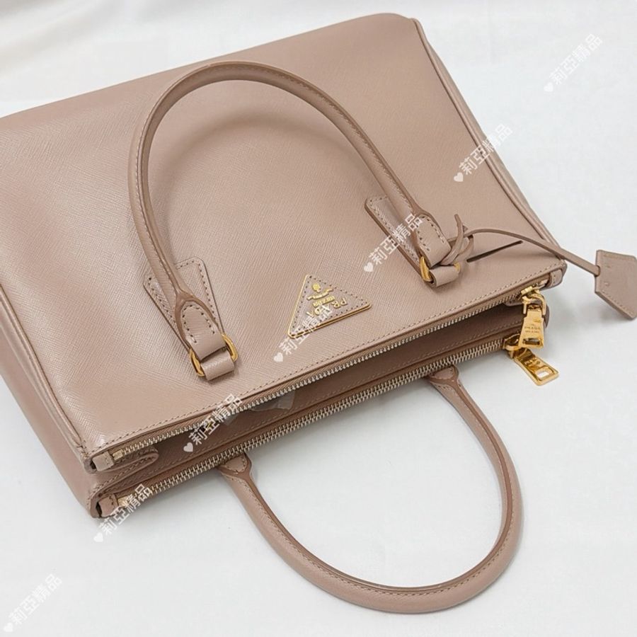 莉亞精品♡ Prada 藕粉殺手包 二手-12