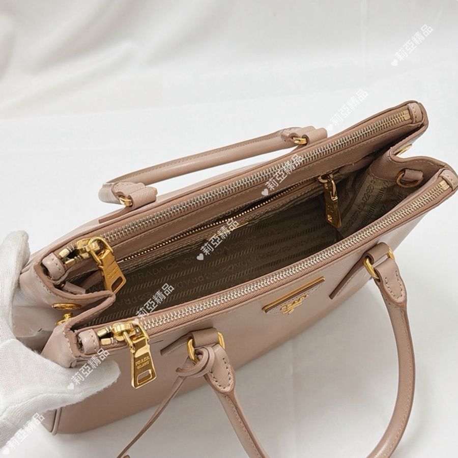 莉亞精品♡ Prada 藕粉殺手包 二手-24