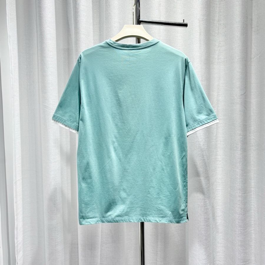 Hermes 愛馬仕 拼接短袖tee T恤 L碼 綠色-1