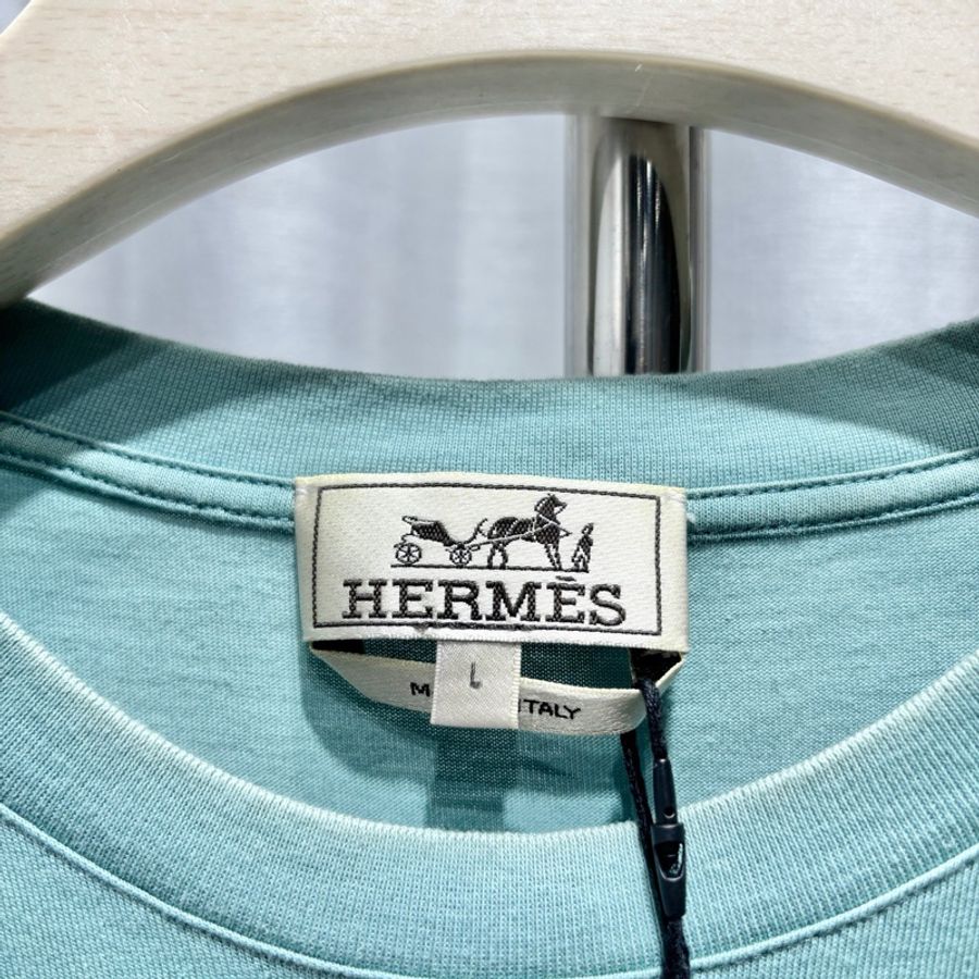 Hermes 愛馬仕 拼接短袖tee T恤 L碼 綠色-2
