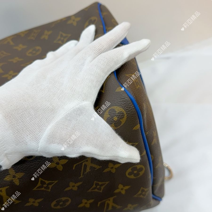 莉亞精品♡ LV Keepall 50旅行袋 藍#二手美包-11