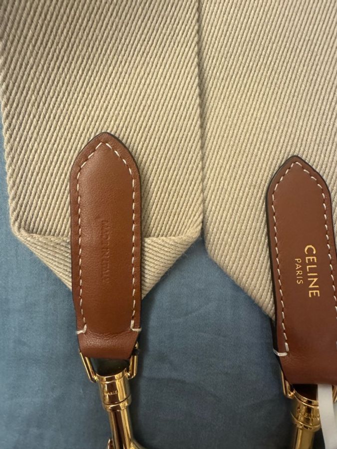 Celine 淡棕色 肩背帶 淺啡色背帶-1