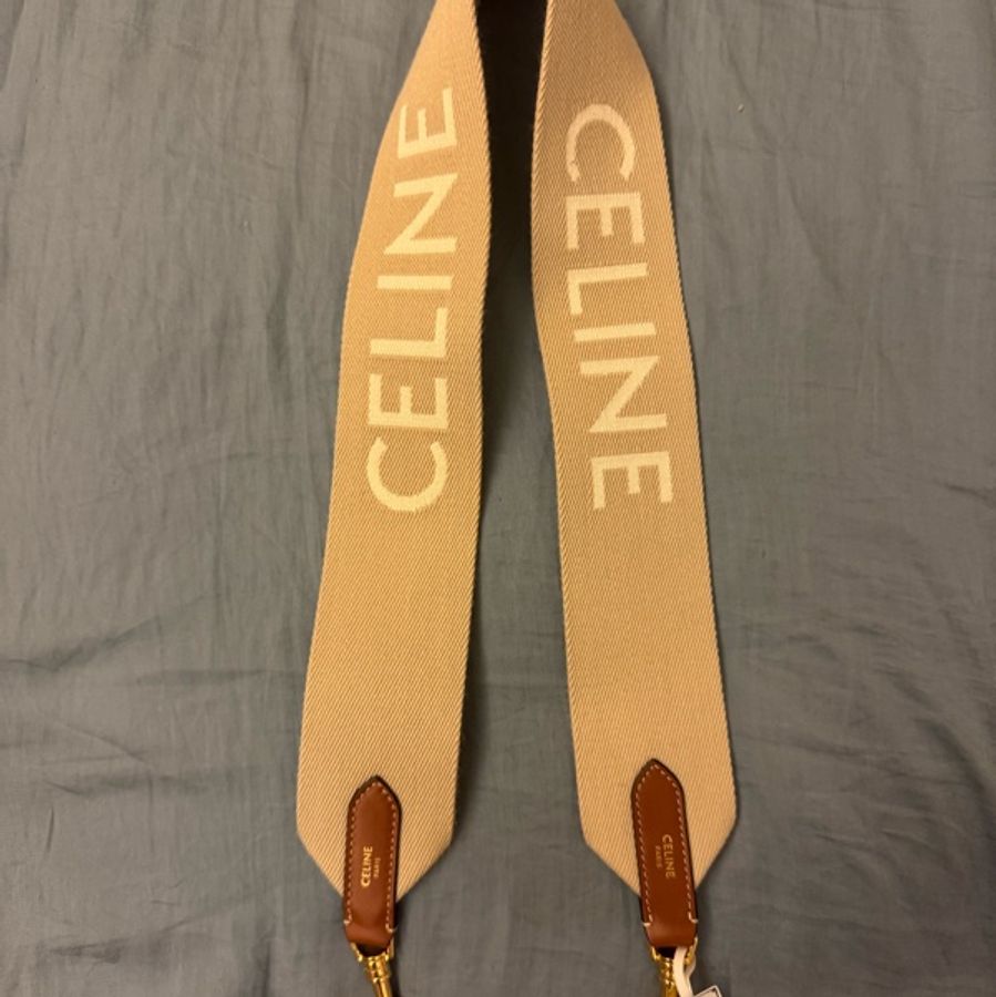 Celine 淡棕色 肩背帶 淺啡色背帶-5