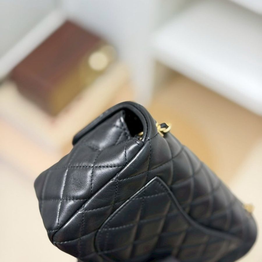 （天菜不必多說💛）🏷Chanel 香奈兒．金球 CF20 大Mini 經典口蓋包-10