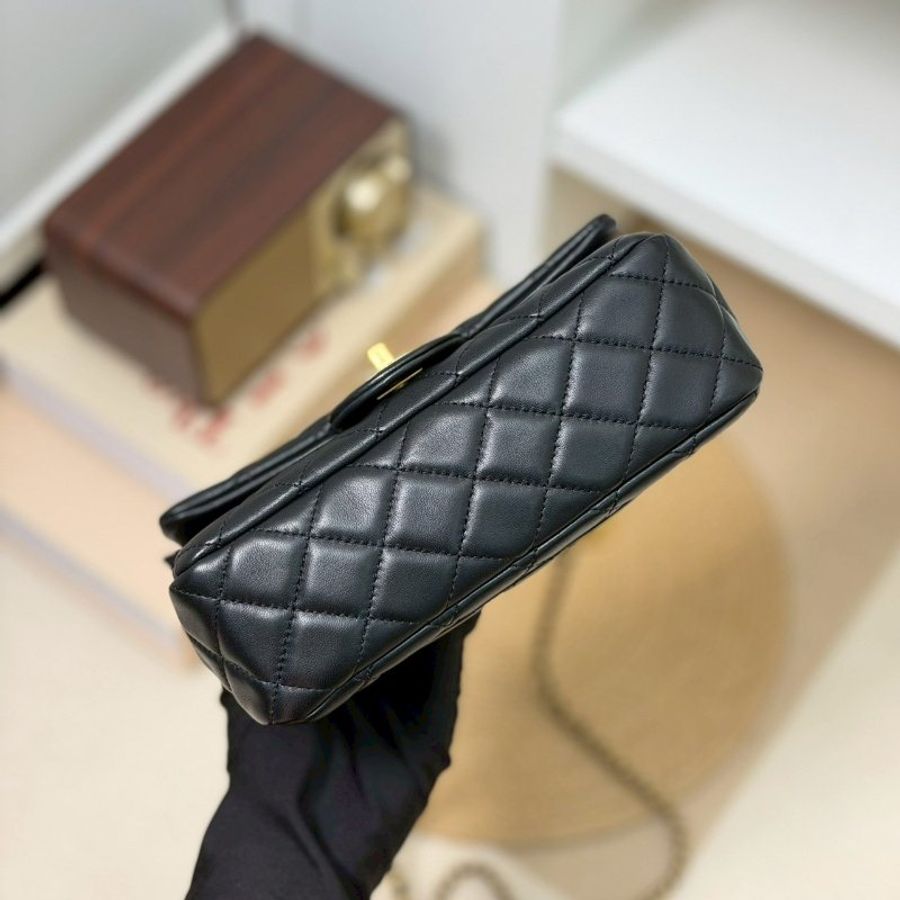 （天菜不必多說💛）🏷Chanel 香奈兒．金球 CF20 大Mini 經典口蓋包-12