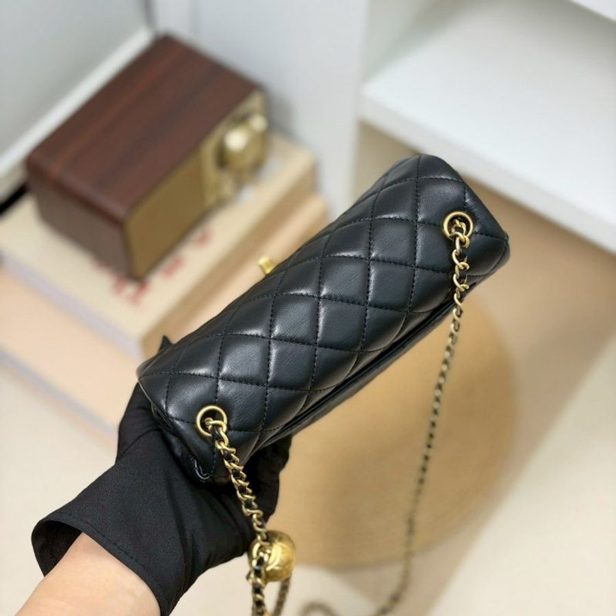 （天菜不必多說💛）🏷Chanel 香奈兒．金球 CF20 大Mini 經典口蓋包-13