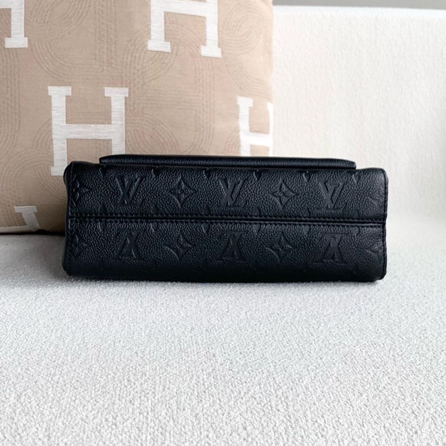 Louis Vuitton LV VAVIN 老花壓印黑金全皮鏈條包 編碼款-4