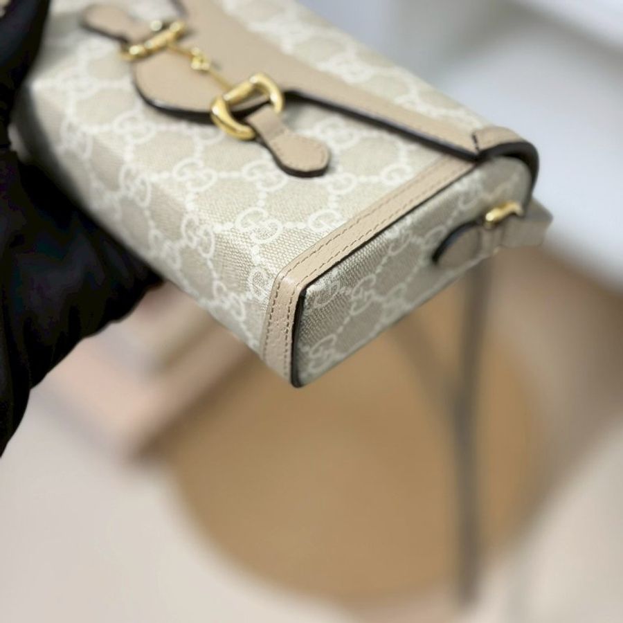 🏷Gucci 古馳.1955 Horsebit 馬銜釦橫式手機包-5