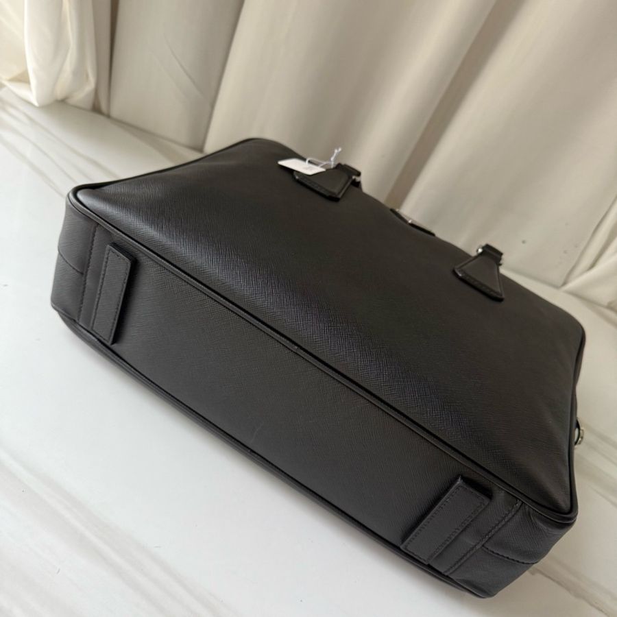 普拉達 Prada 黑色 正標 公文包-4