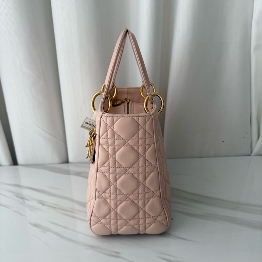 迪奧 Dior 五格粉色 羊皮 戴妃包 13年 整包護理。-2