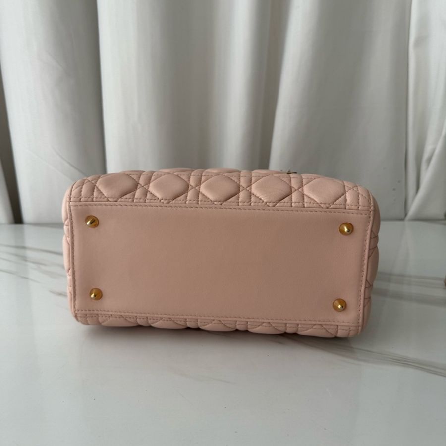 迪奧 Dior 五格粉色 羊皮 戴妃包 13年 整包護理。-6