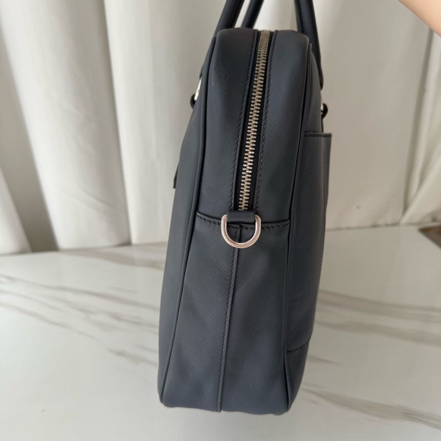 普拉達 Prada 藍色 正標 公文包-2