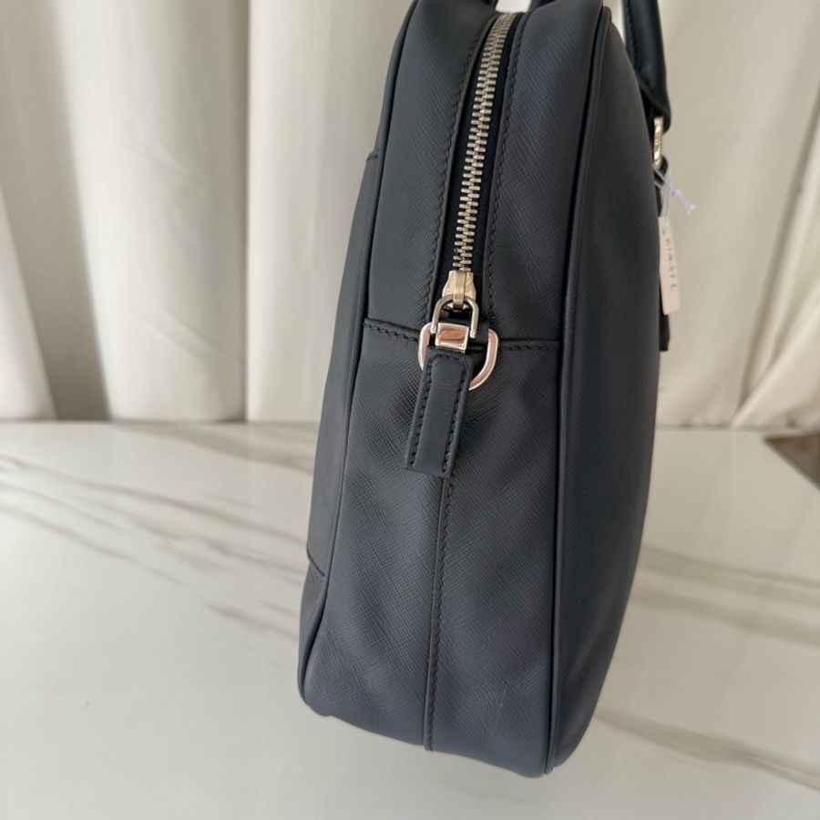 普拉達 Prada 藍色 正標 公文包-3
