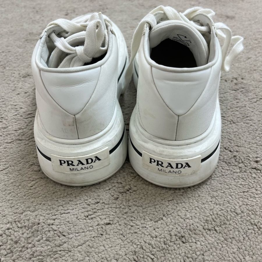 Prada普拉達 Re-Nylon再生尼龍厚底休閒板鞋 35碼-2