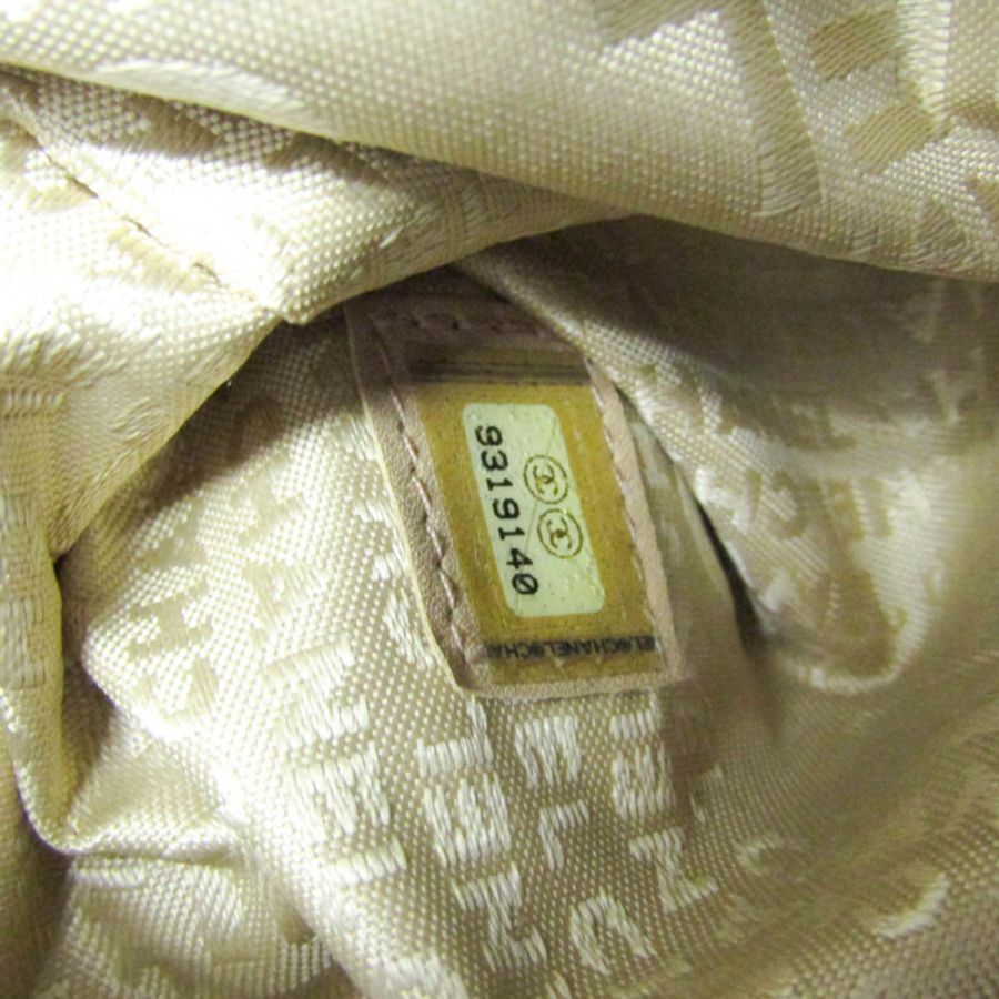 香奈兒巧克力棒迷你波士頓包 女士粒面小牛皮手提包 淺米色-15