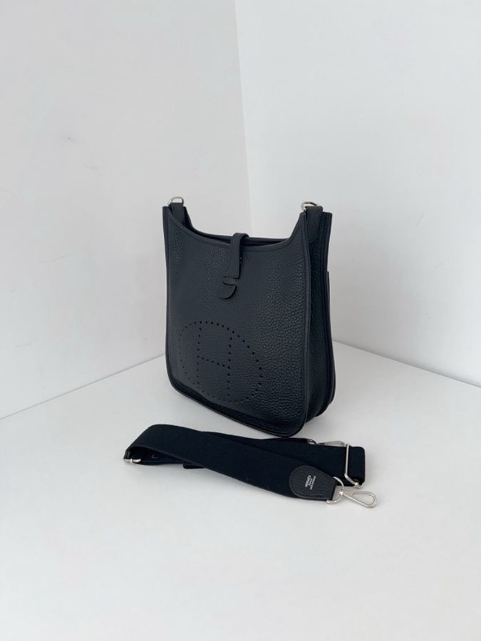Hermes 愛馬仕 黑銀 evelyne29-2