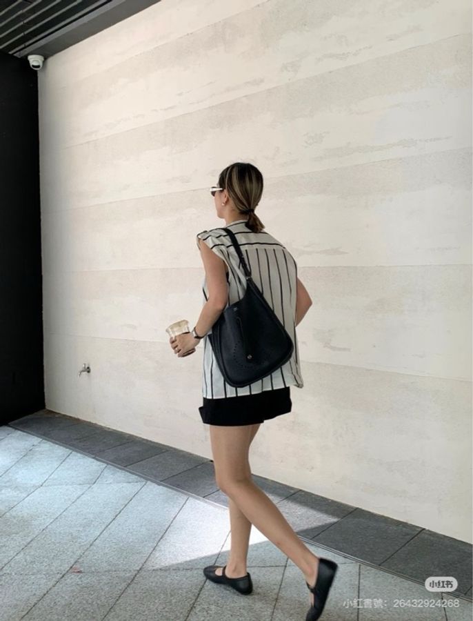 Hermes 愛馬仕 黑銀 evelyne29-8