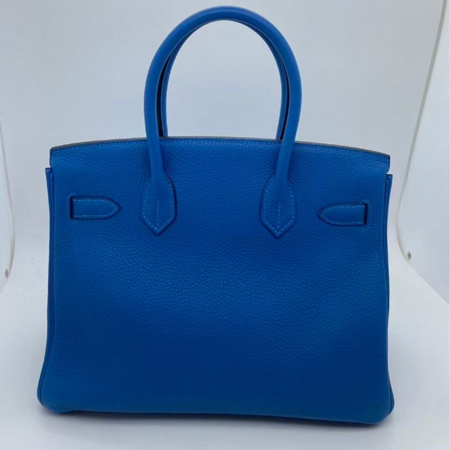 愛馬仕 Hermes birkin30 金扣 坦桑尼克藍 Togo皮 D刻 手提包👜-1