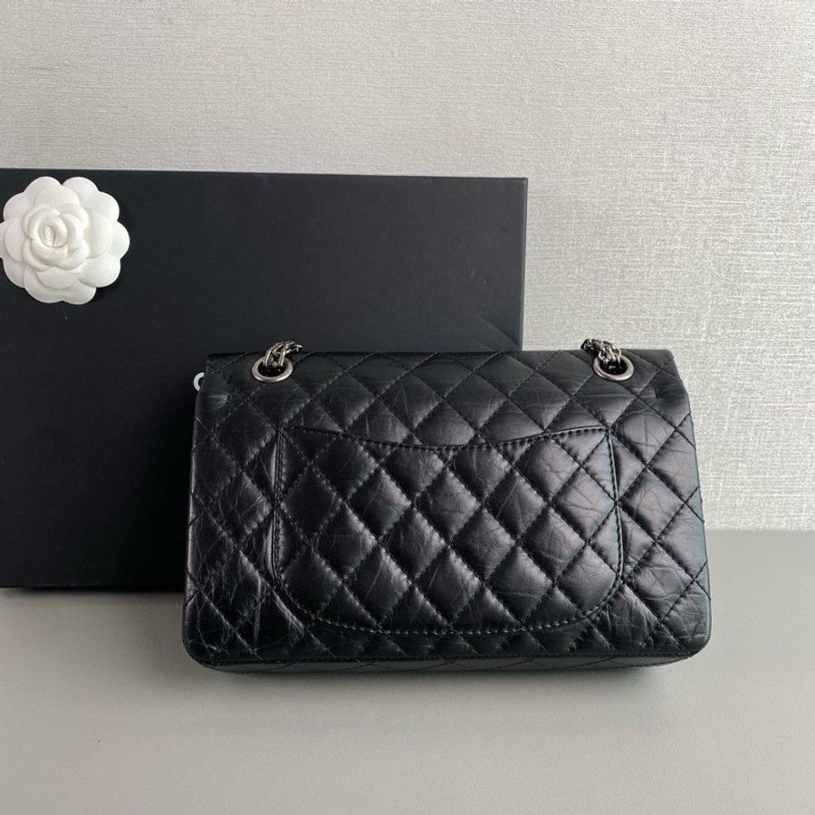 💎Chanel香奈兒|黑銀2.55復古牛皮小號|97新30開有卡-4