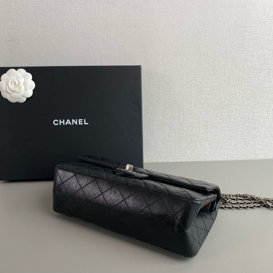 💎Chanel香奈兒|黑銀2.55復古牛皮小號|97新30開有卡-5