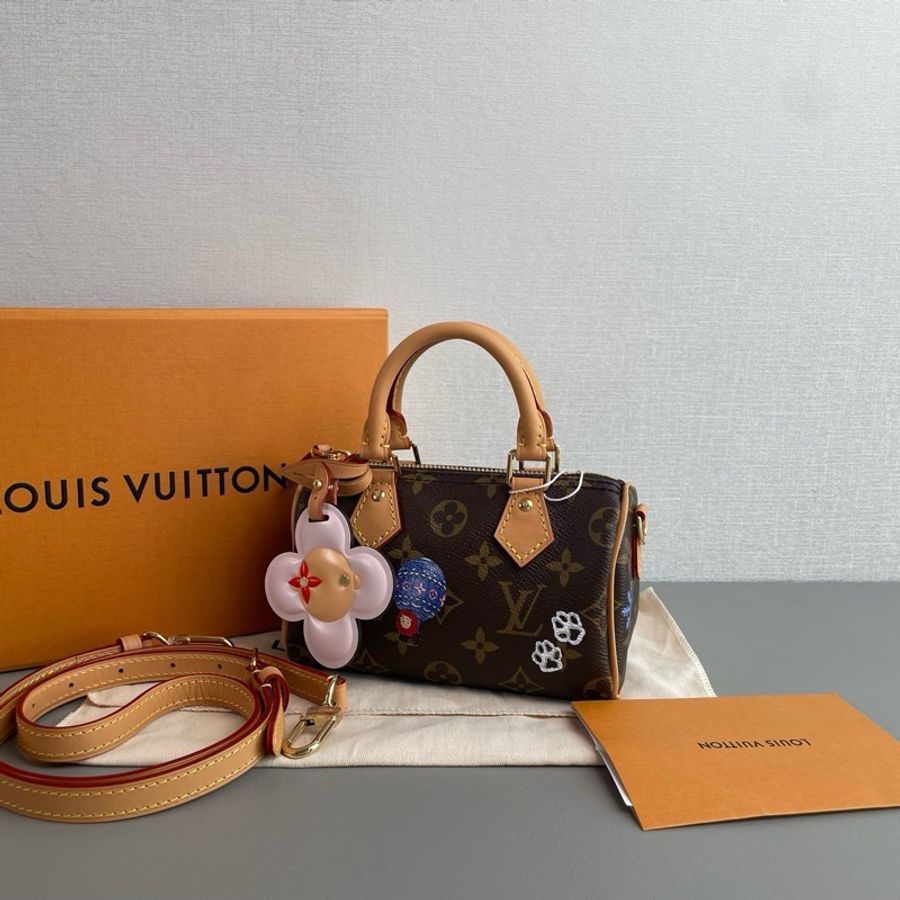 👜LV路易威登|聖誕限量speedy nano|99新芯片款-3