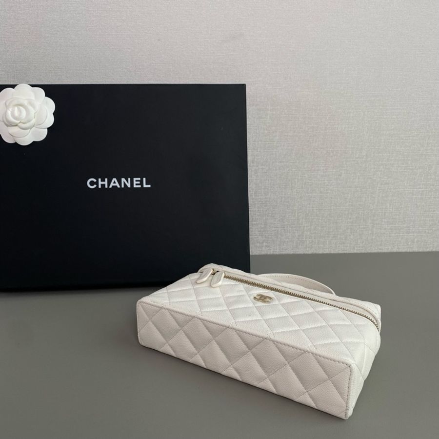 💎Chanel香奈兒｜25K白金荔枝皮LP盒子包鏈條包｜99新 芯片款-5