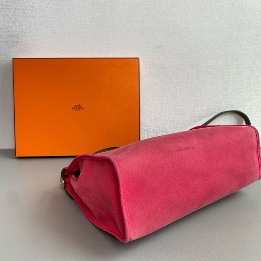 🐎Hermes愛馬仕|herbag31 銀扣帆布拼皮|98新|T刻-6