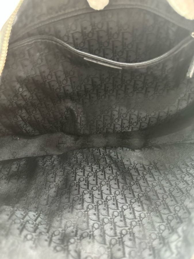 Dior punk黑色半月包 寬肩帶 大號 龐克風-8